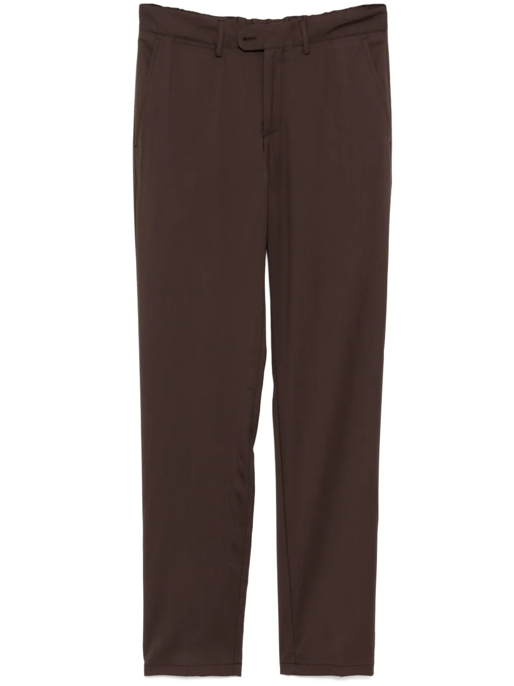 Fedeli Virgin-wool Straight-leg Trousers In Brown