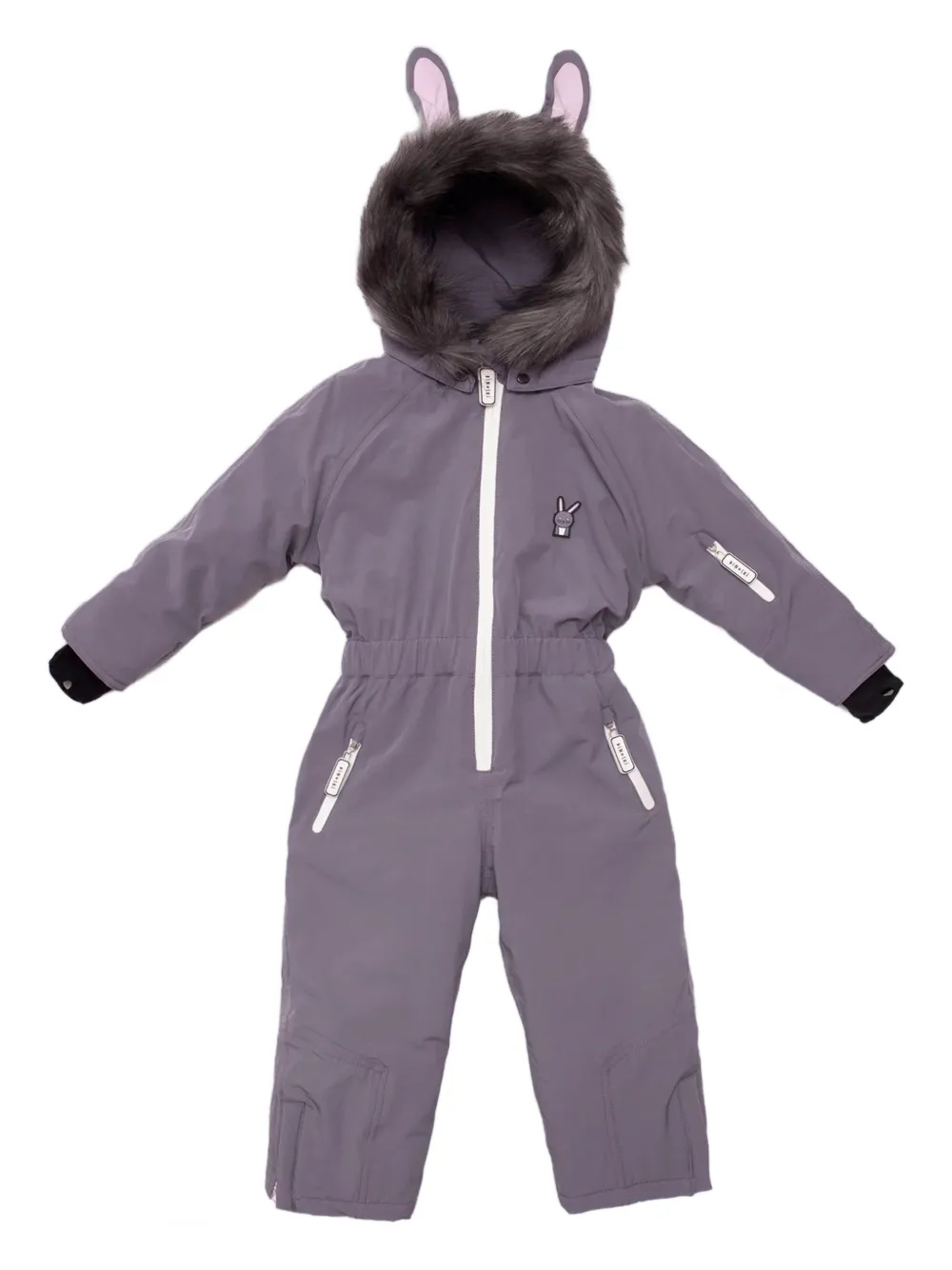 Roarsome bunny-ears snowsuit | Purple | Image 1