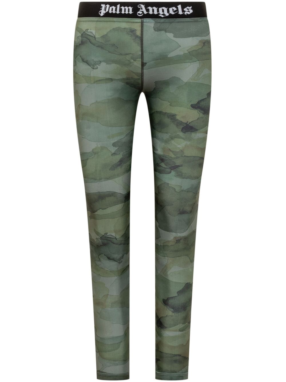 Shop Palm Angels Camouflage-print Leggings In Green