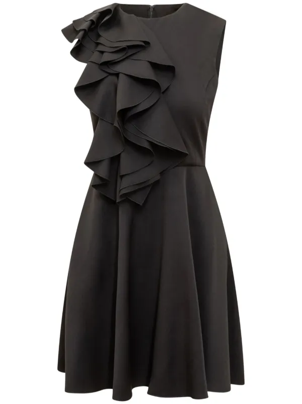 Rochas ラッフル ミニドレス | ブラック | FARFETCH JP