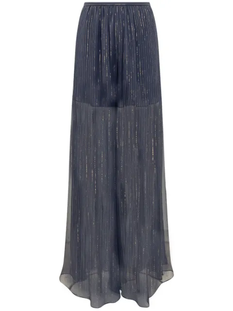 Rochas pantalones acampanados con efecto metalizado