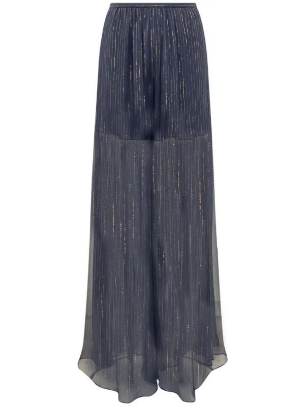 Rochas メタリック フレアパンツ | ブルー | FARFETCH JP