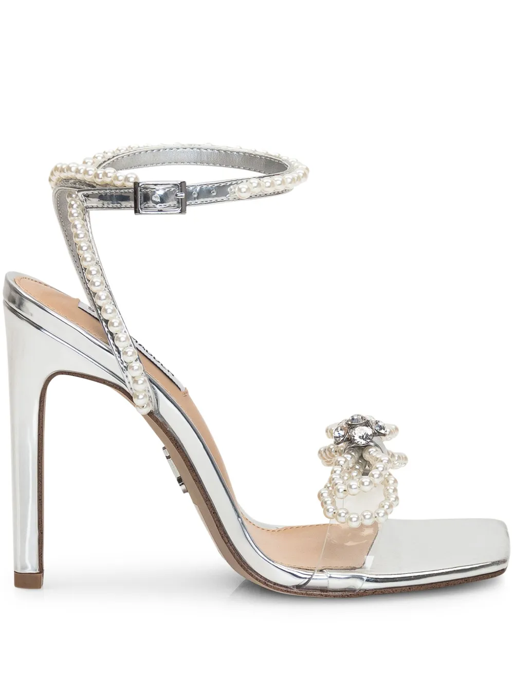 Steve Madden Sandalen mit Kunstperlen - Silber