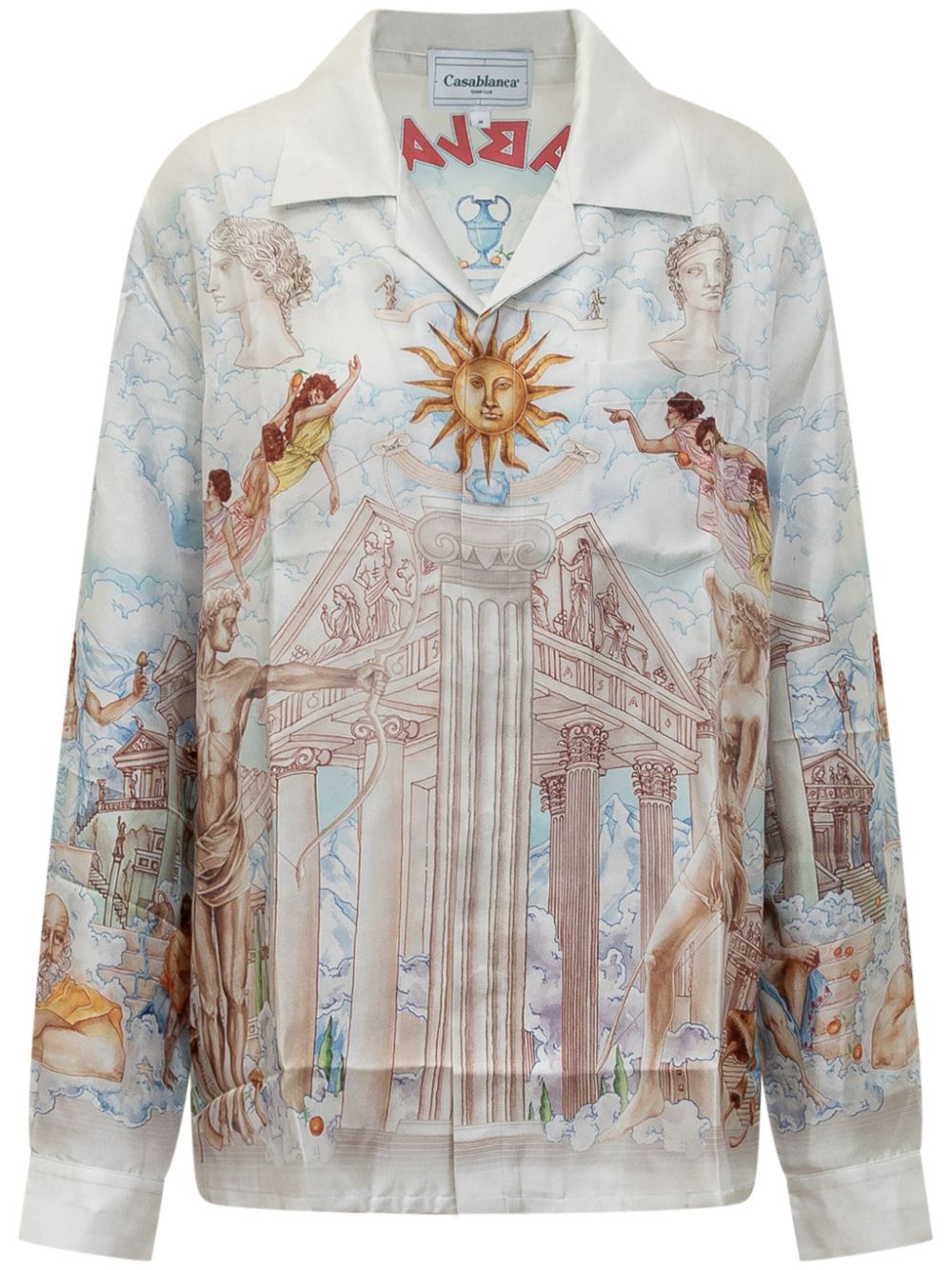 Casablanca printed silk shirt - White