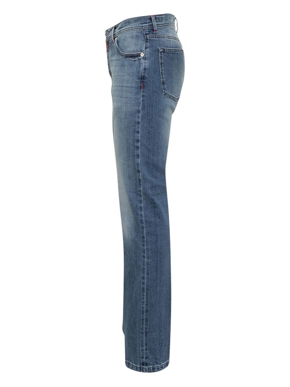 Kiton Lunghi jeans met toelopende pijpen Blauw