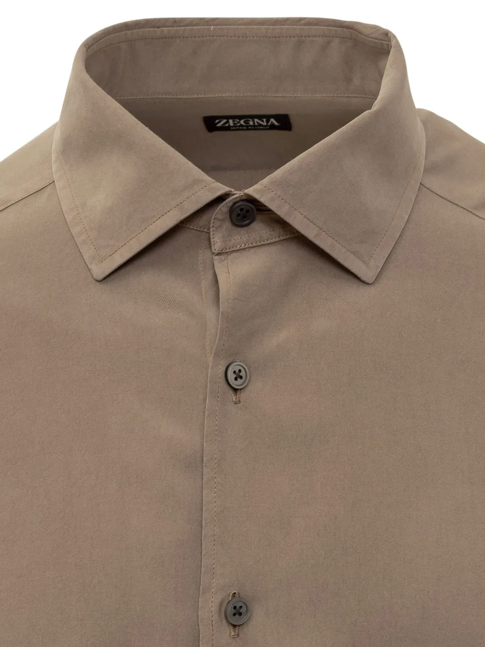 Zegna Zijden overhemd Bruin