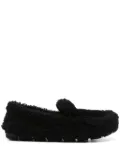 Prada shearling loafers - Black