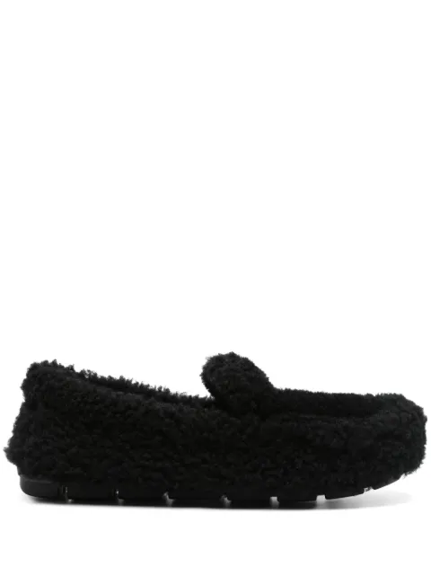 Prada shearling loafers