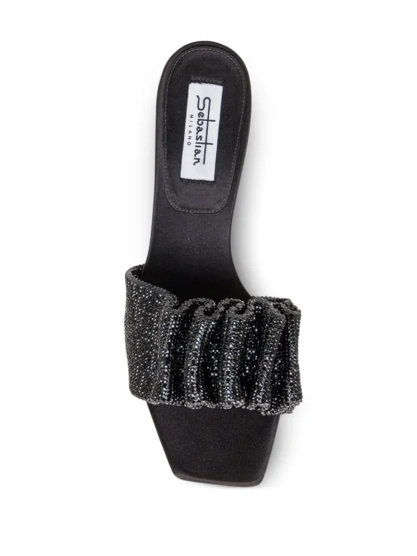 Sebastian Milano 60mm Cher Sandals | Black | FARFETCH TR