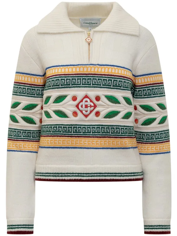Casablanca Laurel Jumper in White