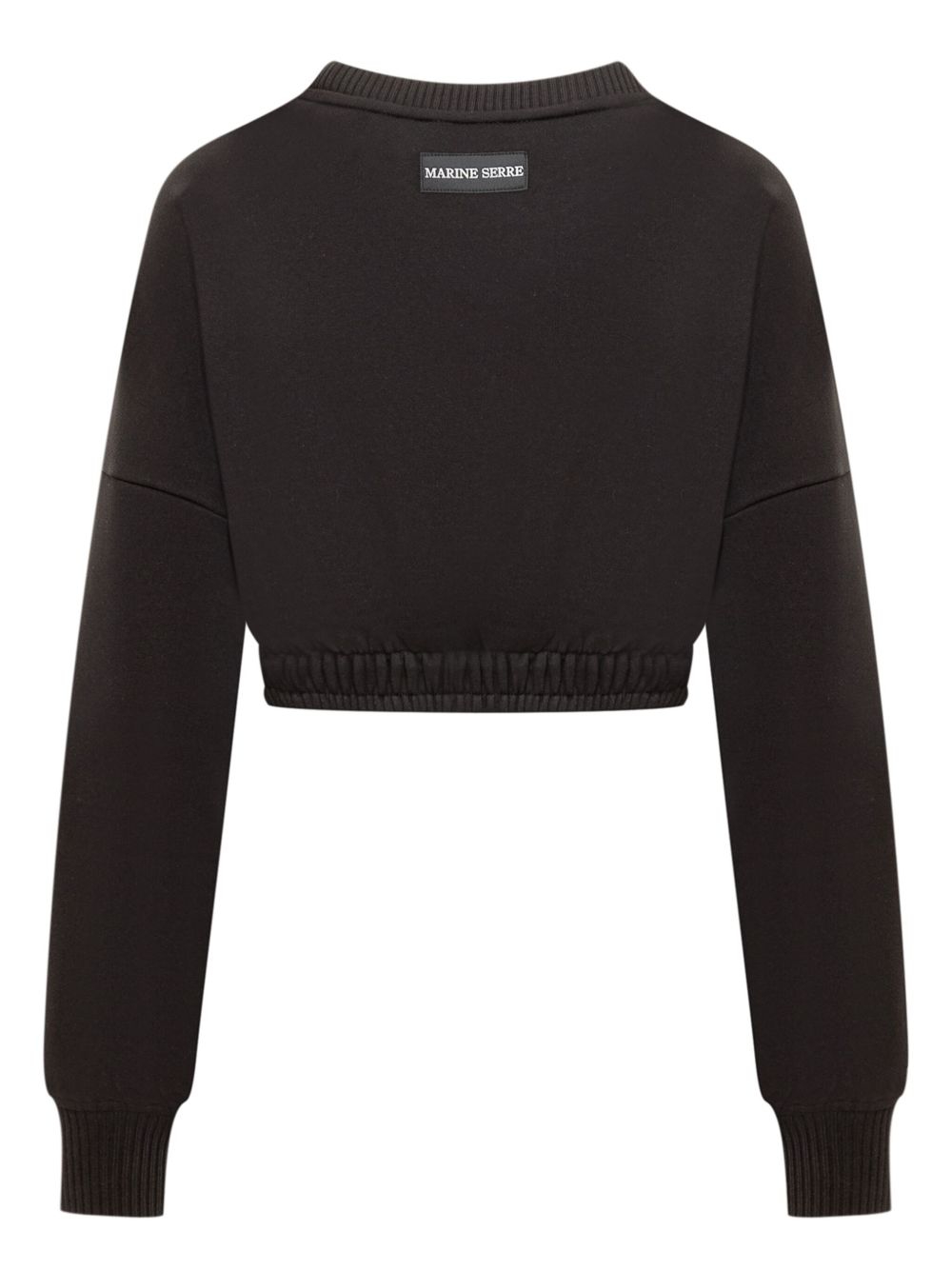 Marine Serre cropped sweatshirt - Zwart