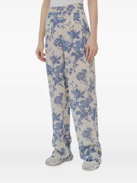 Semicouture floral-print trousers