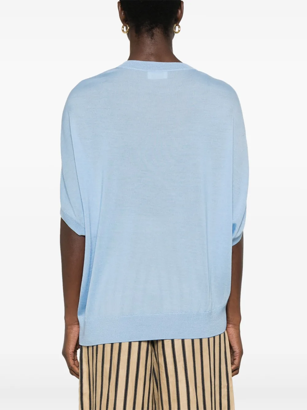 P.A.R.O.S.H. Fijngebreide top Blauw