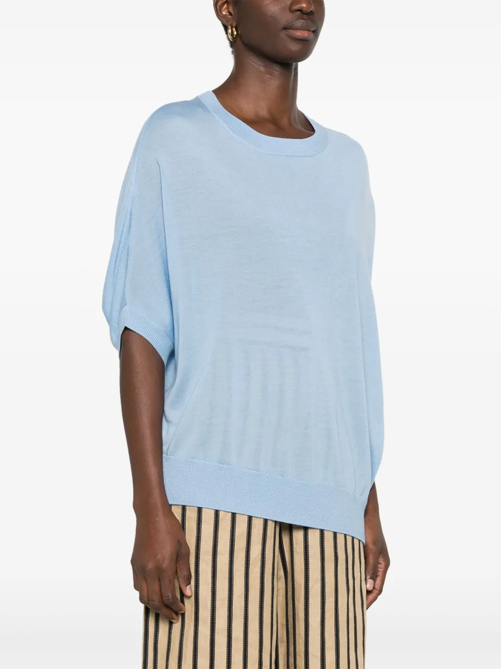 P.A.R.O.S.H. Fijngebreide top Blauw
