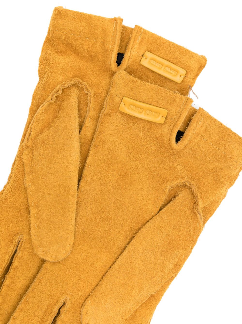 Miu Miu Suède handschoenen - Geel