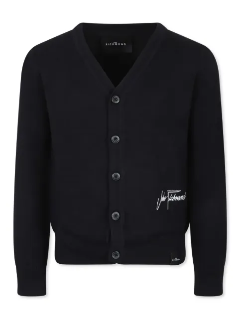 John Richmond Junior Cardigan com logo bordado