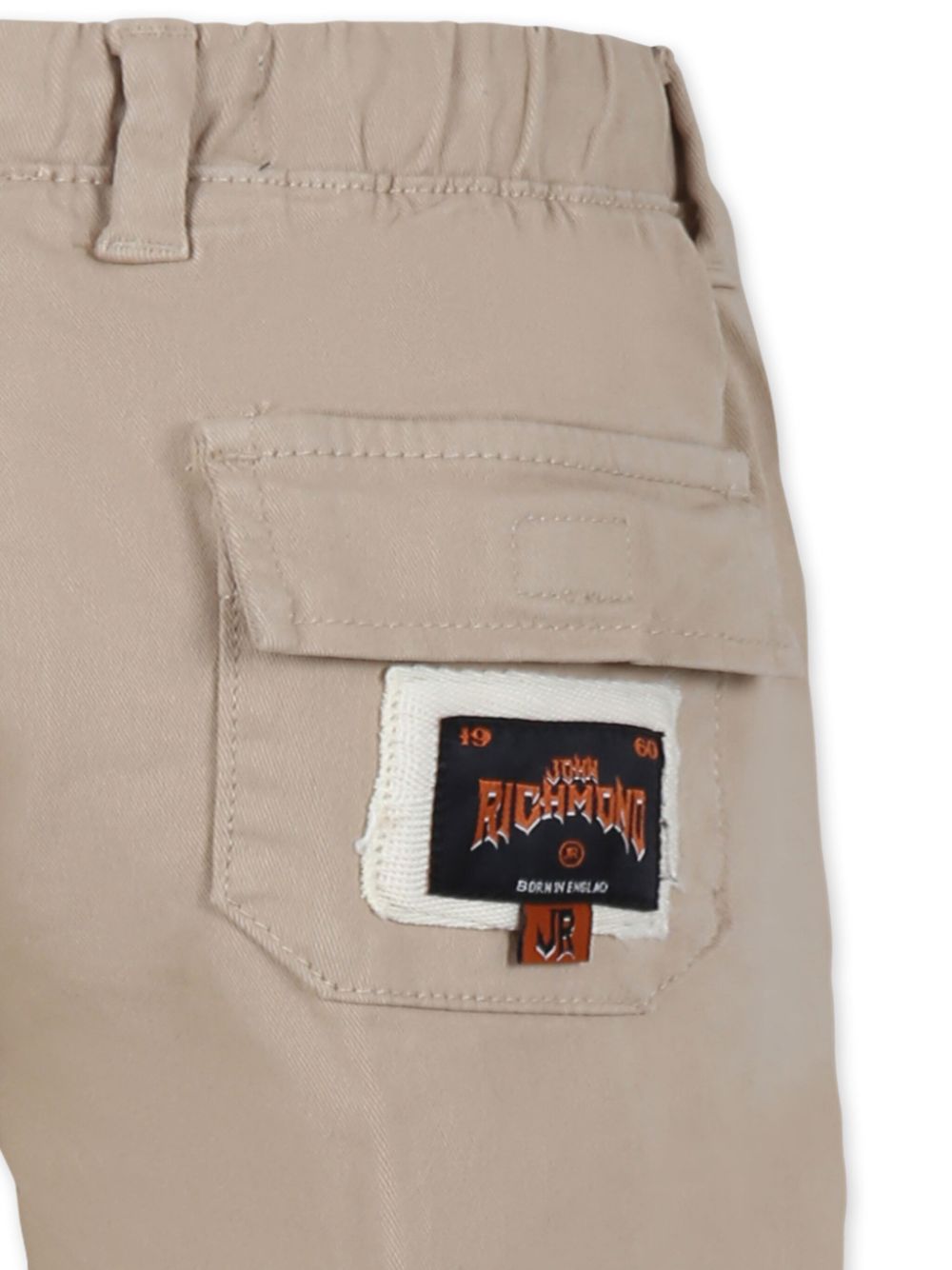 John Richmond Junior logo-embroidered trousers - Beige