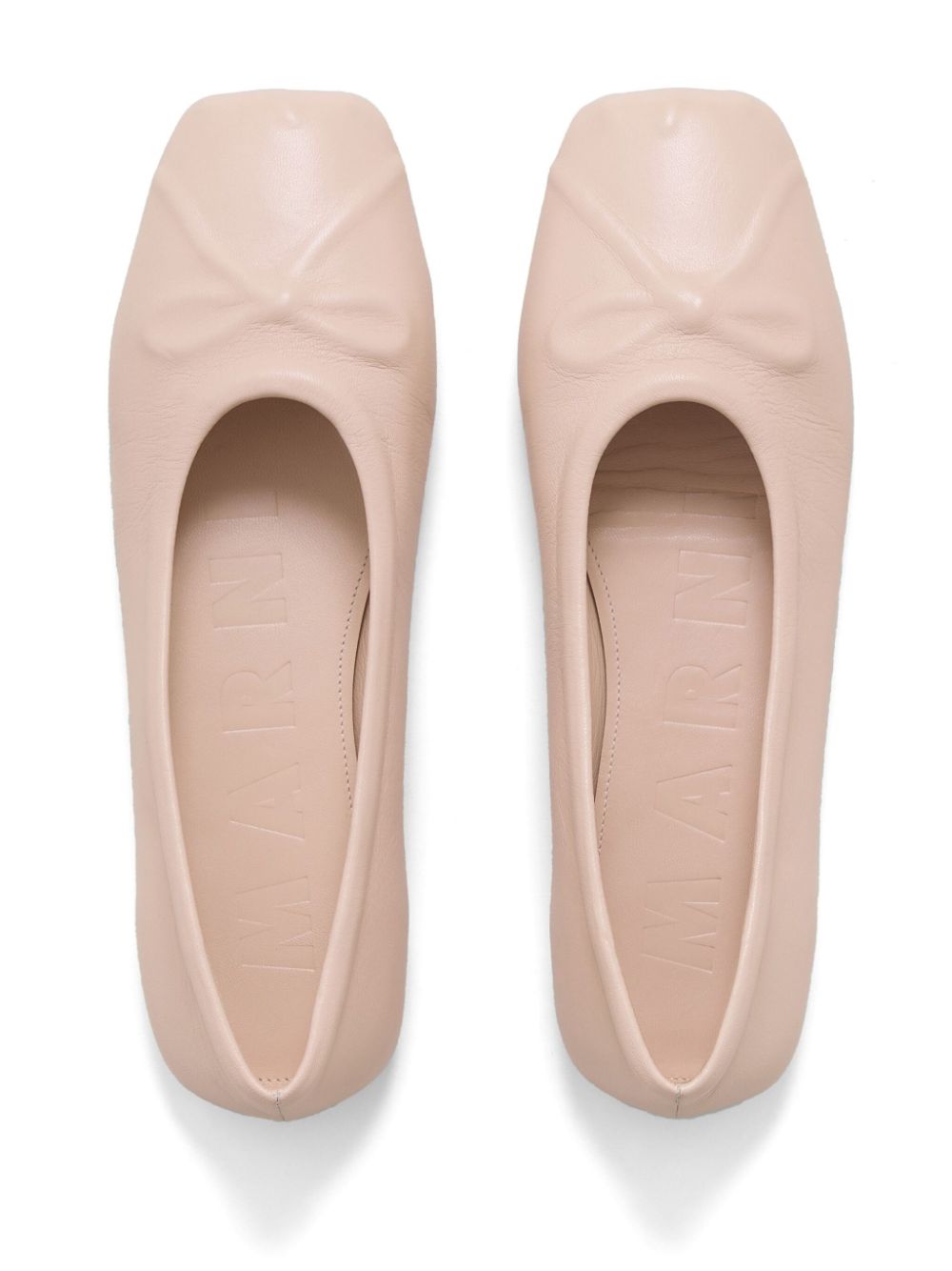 Marni bow-detail ballerina shoes Pink