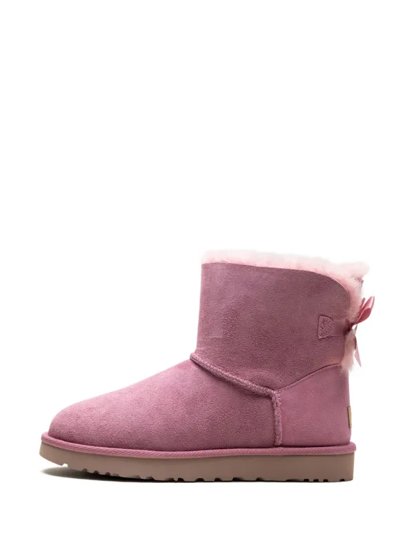 UGG Mini Bailey Bow II Dusty Orchid Boots Pink FARFETCH UK