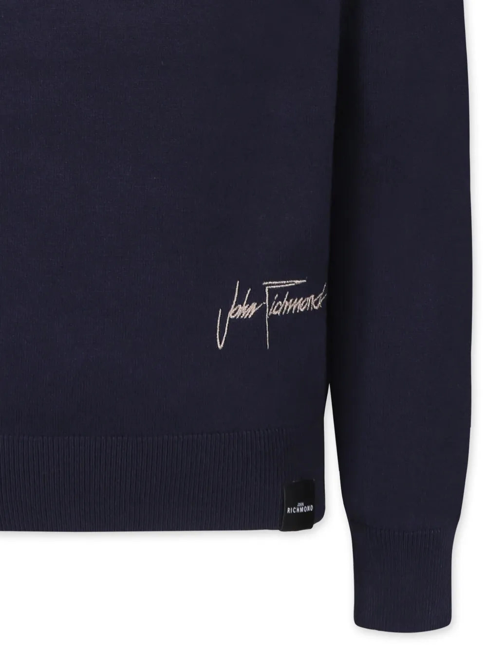John Richmond Junior Trui met geborduurd logo Blauw