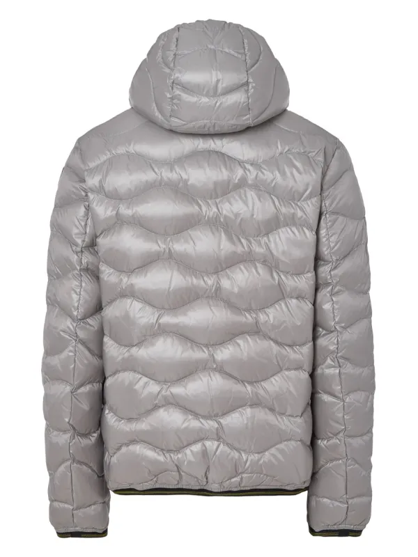 Blauer logo patch Padded Jacket Silver FARFETCH ZA