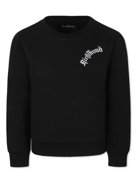 John Richmond Junior logo-embroidered jumper 