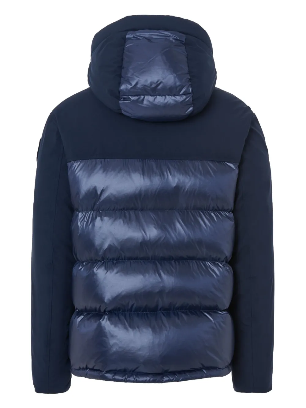 Blauer Gewatteerd jack met logopatch - Blauw