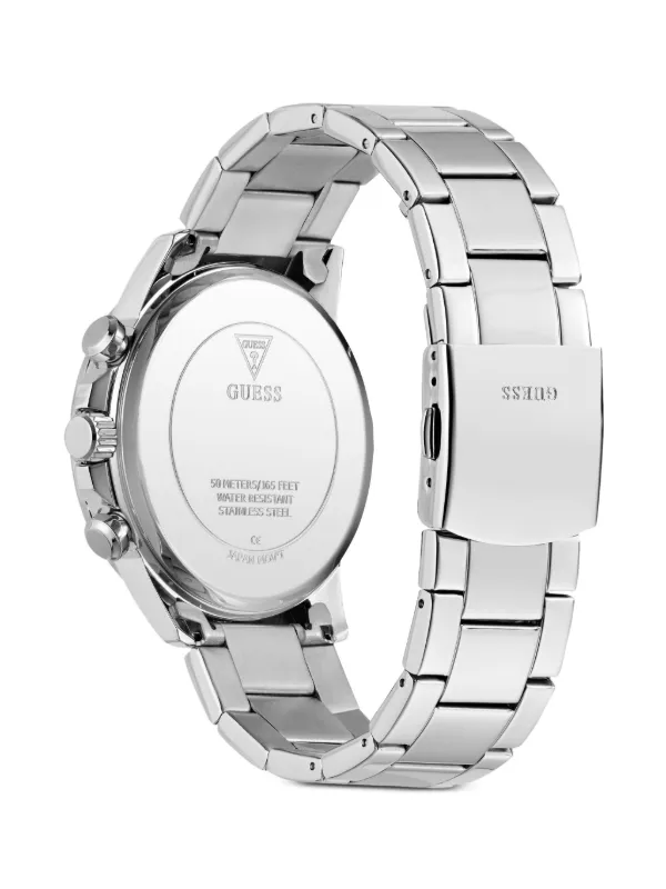 Montre Guess Homme En Acier Inoxydable Argentée - Mouvement Quartz - Neuf Avec étiquette
