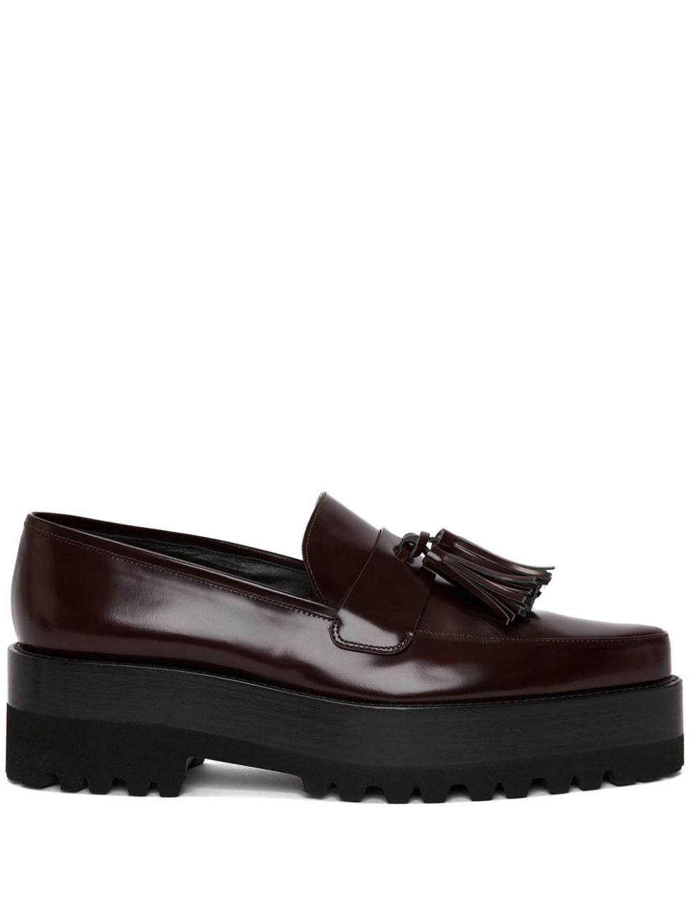 Victoria Beckham Leren loafers met kwastje Bruin