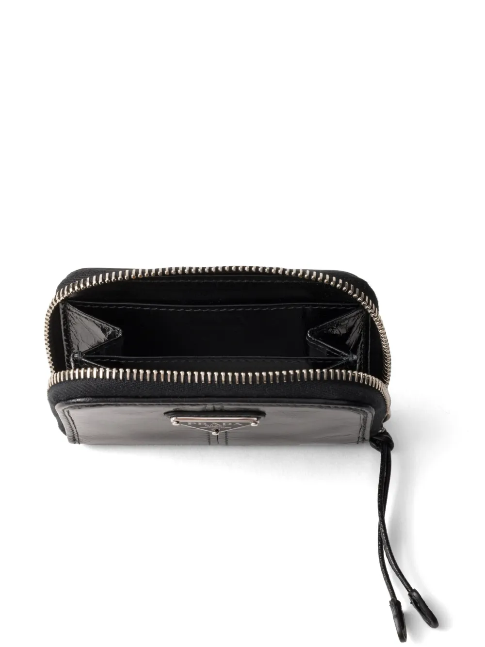 Prada Leren portemonnee Zwart