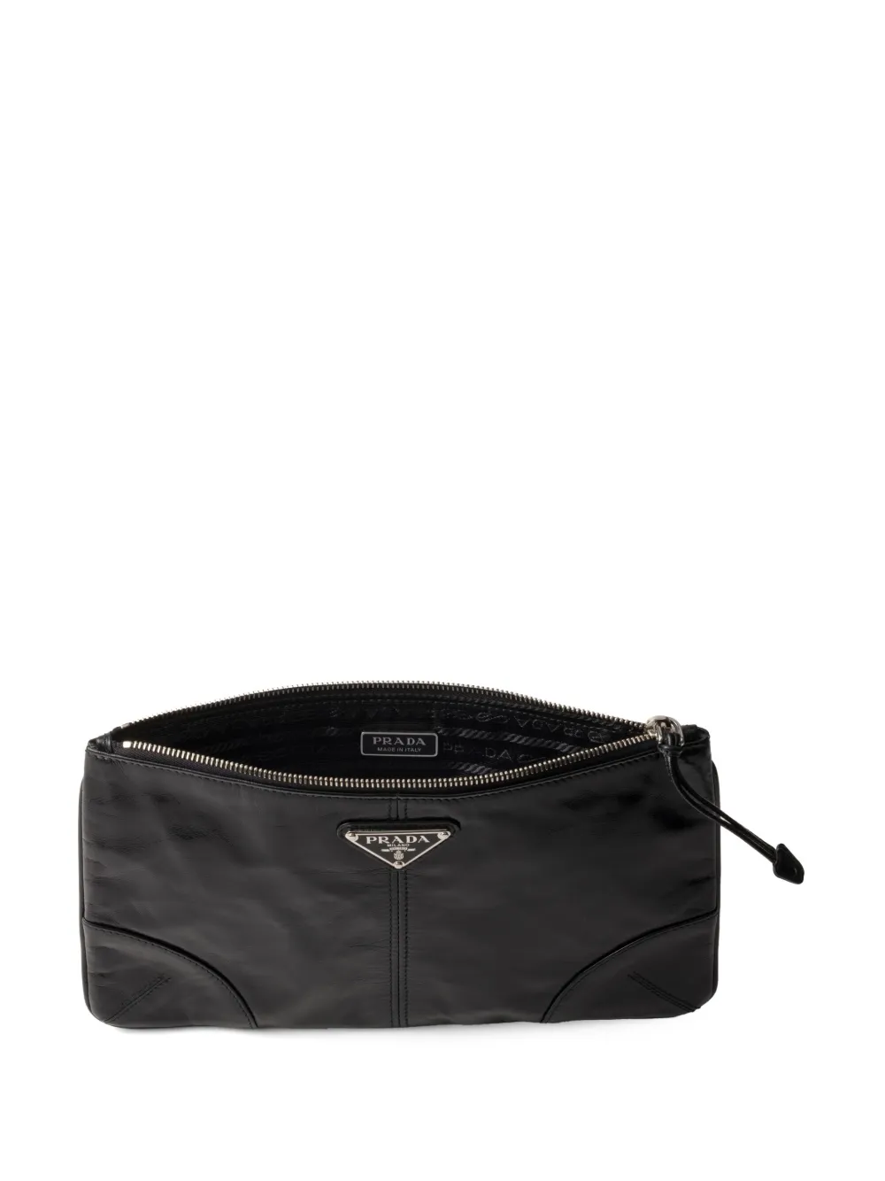 Prada Leren portemonnee Zwart