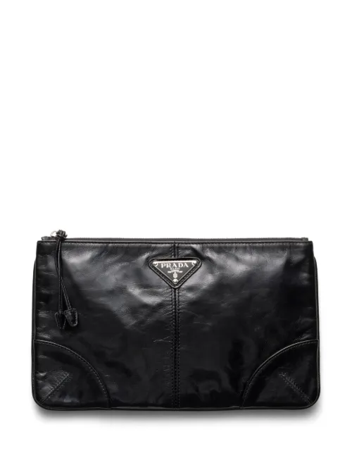 Prada portefeuille en cuir - Noir - Prada - Modalova