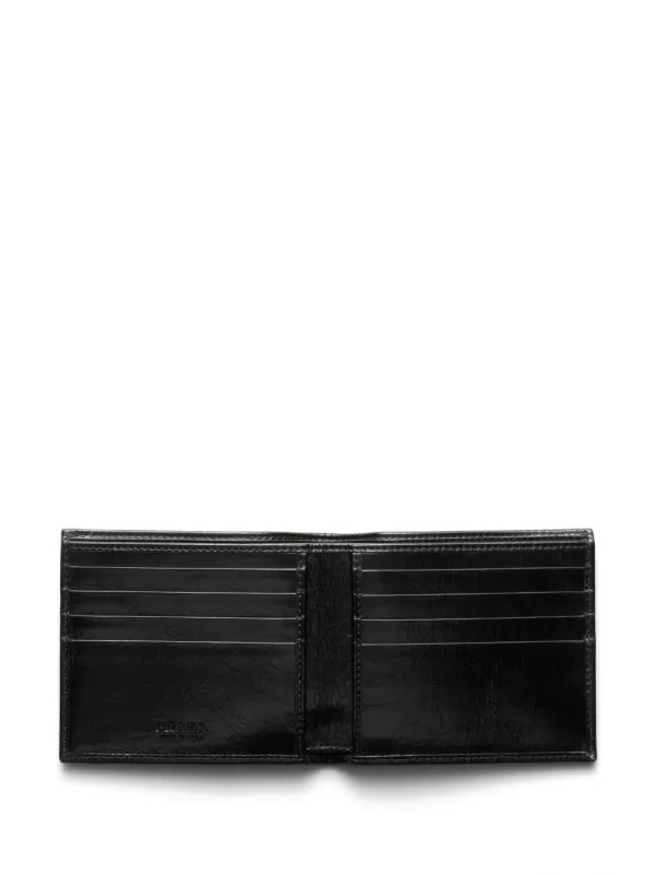 Prada レザー 財布 | ブラック | FARFETCH JP