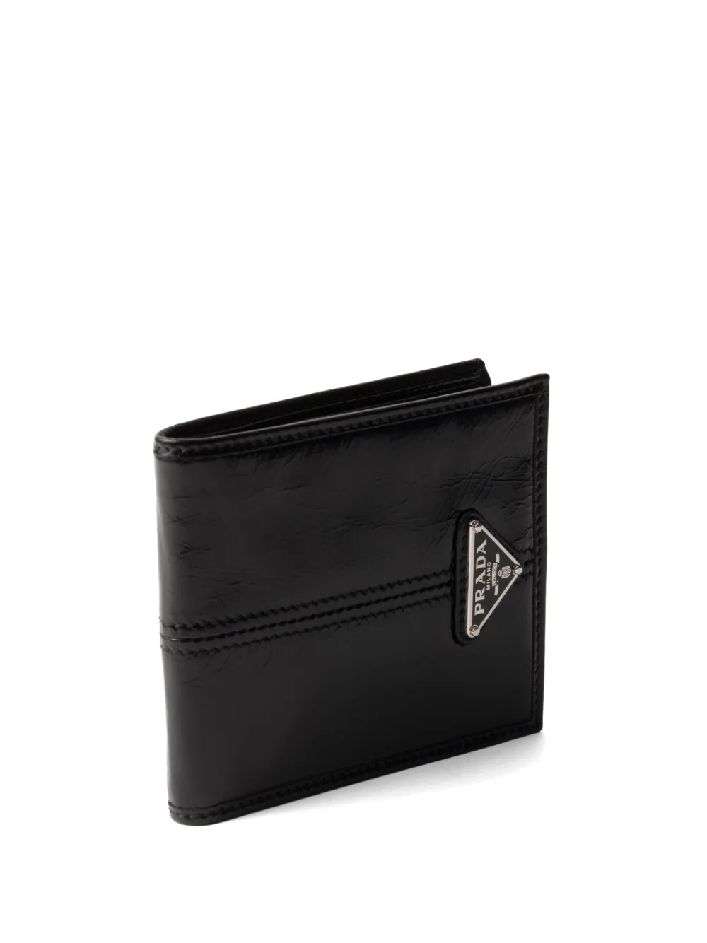 Prada Leren portemonnee Zwart