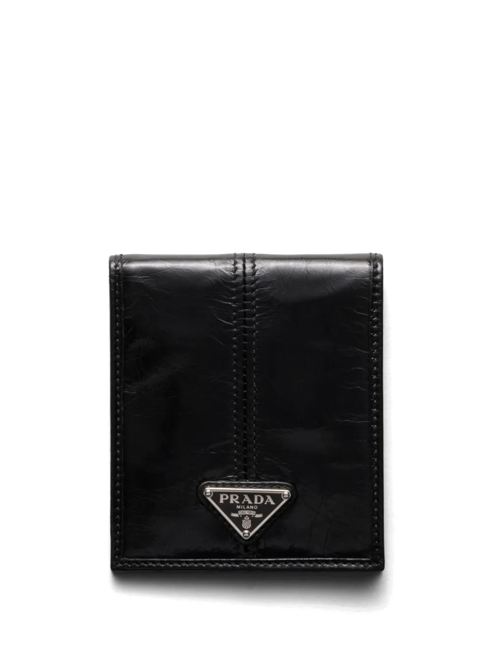 Prada Leather Wallet In Black
