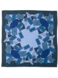 Prada printed twill scarf - Blue