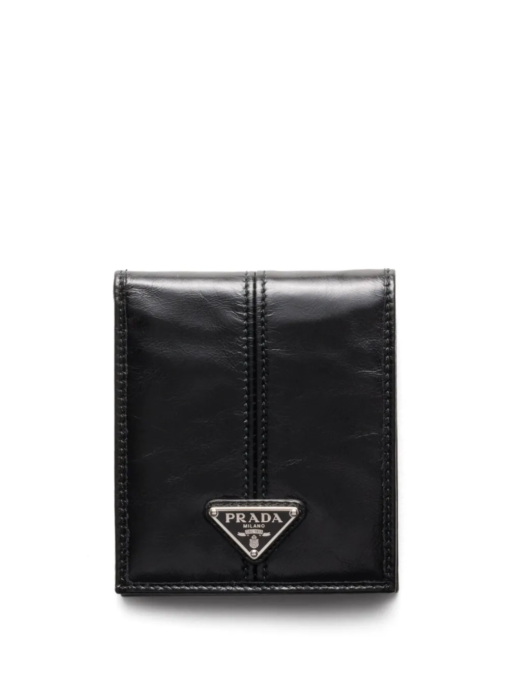Prada Leather Wallet In Black