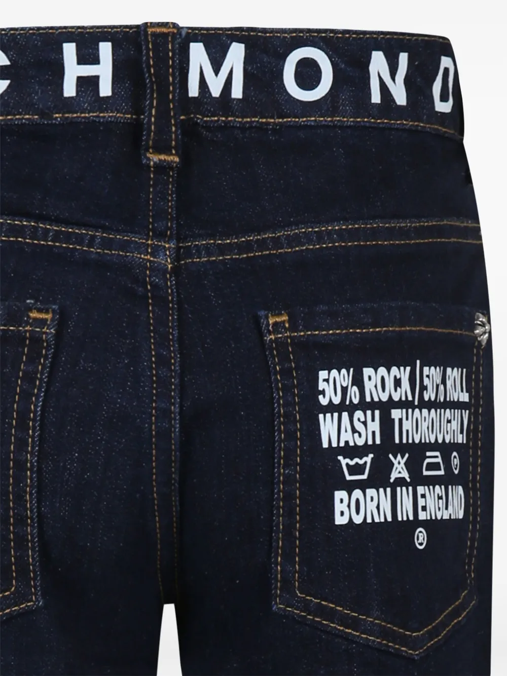 John Richmond Junior Jeans met logoprint Blauw