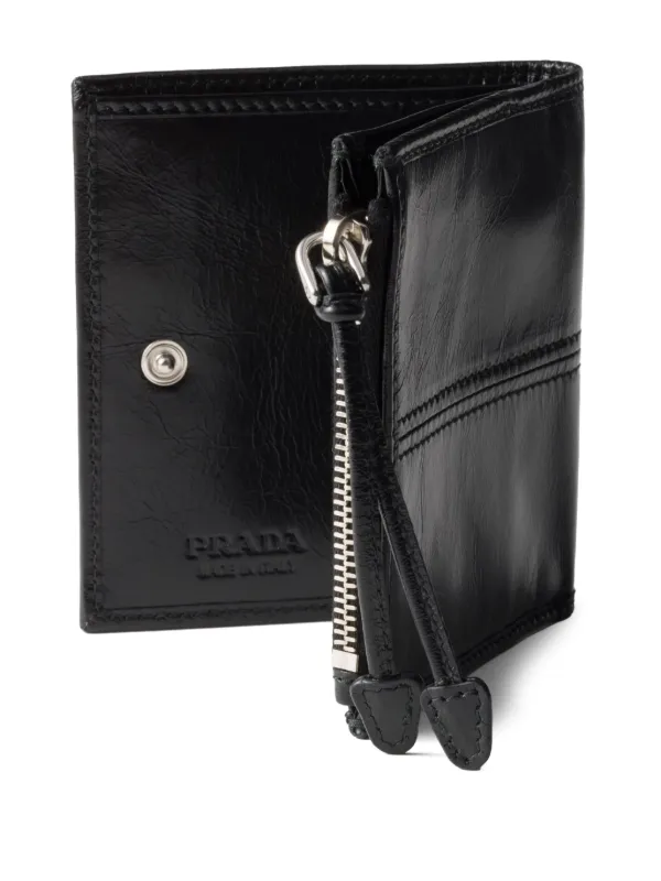 Prada レザー 財布 S | ブラック | FARFETCH JP
