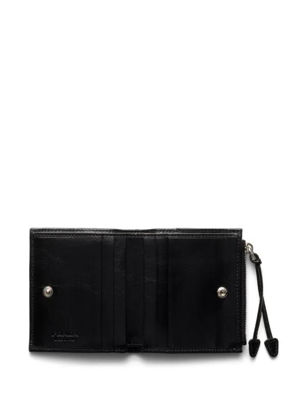 PRADA ブラック レザー 財布 Prada レザー 財布 S | ブラック | FARFETCH JP