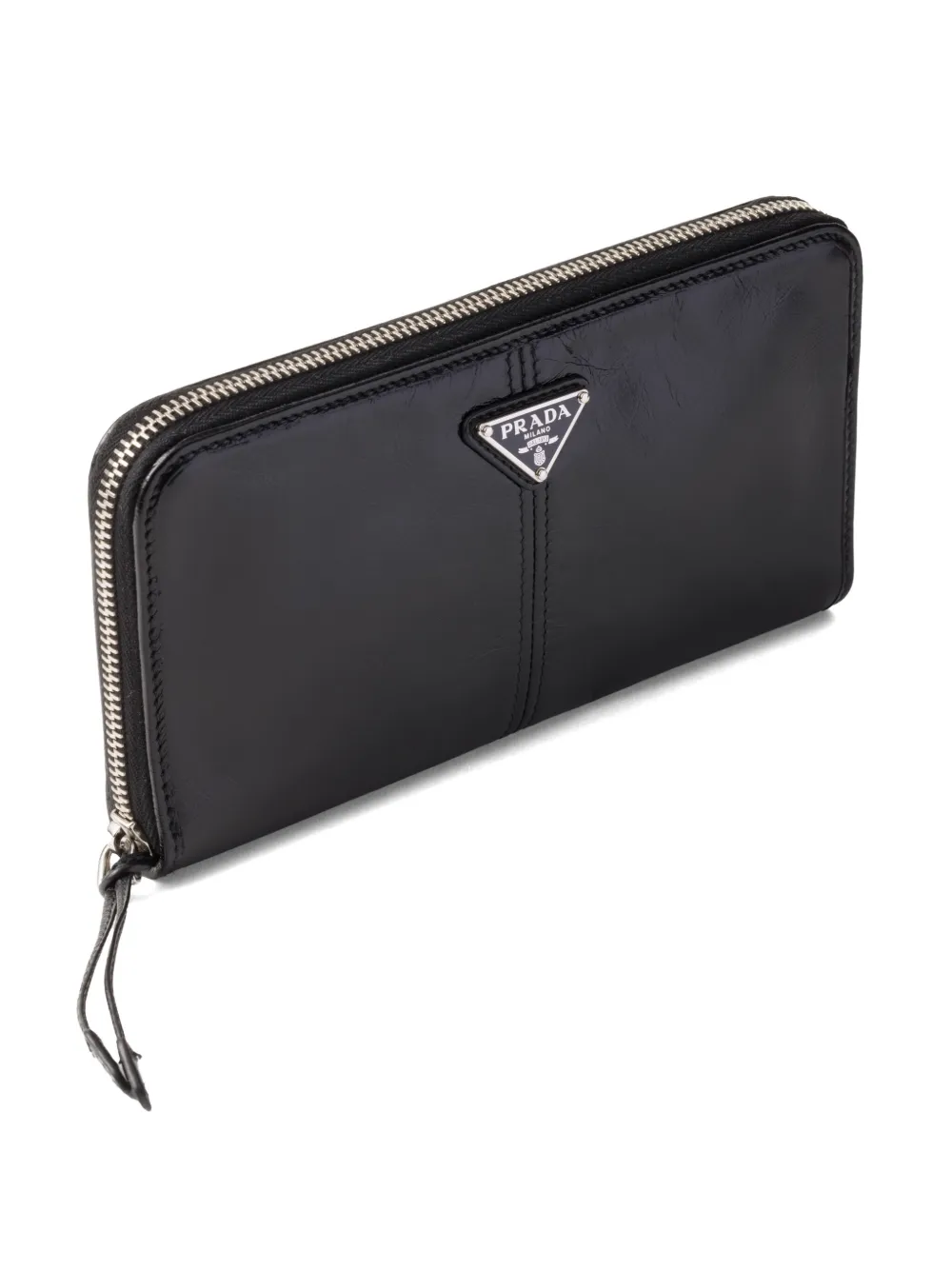 Prada Leren portemonnee Zwart