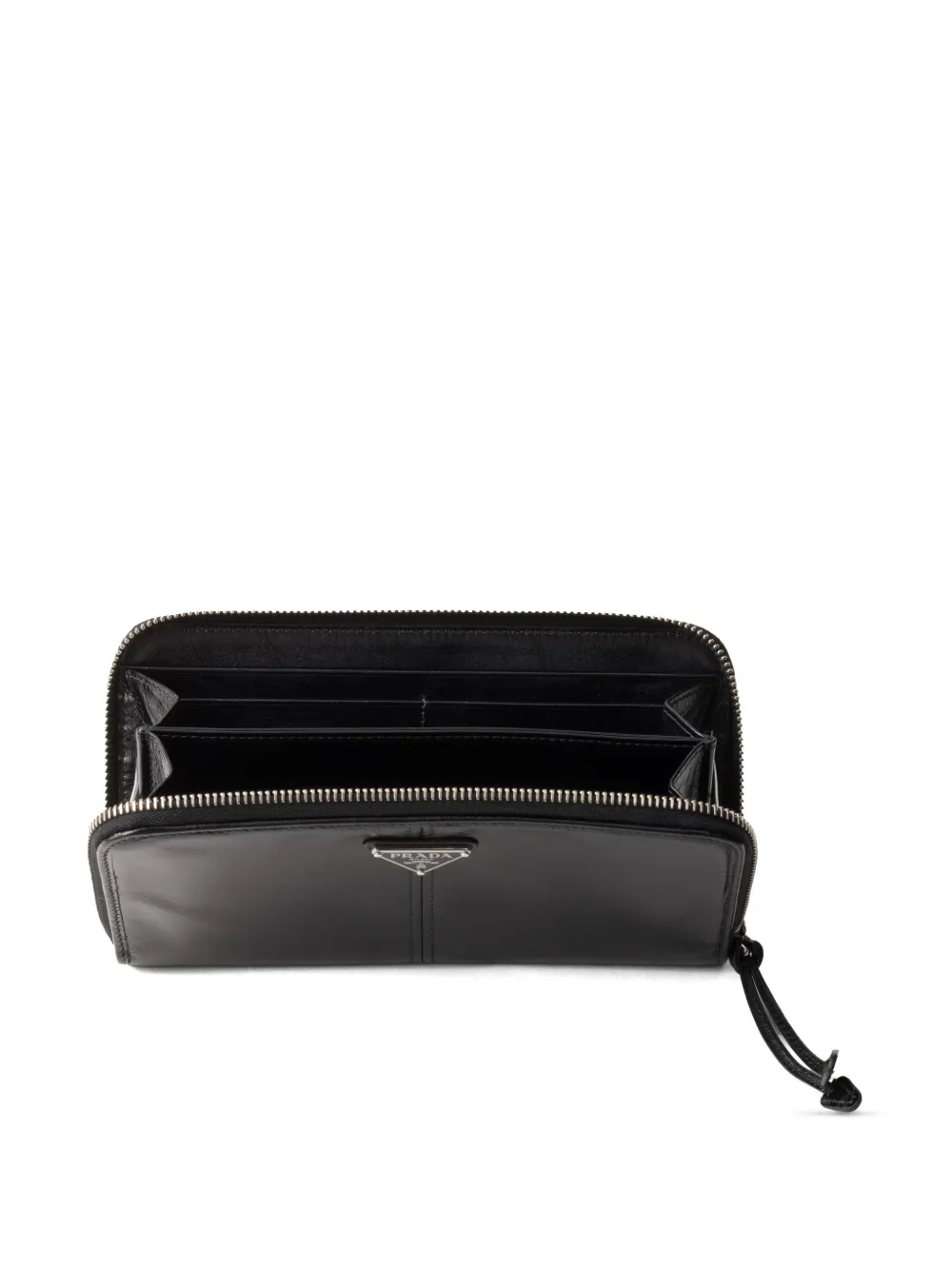 Prada Leren portemonnee Zwart