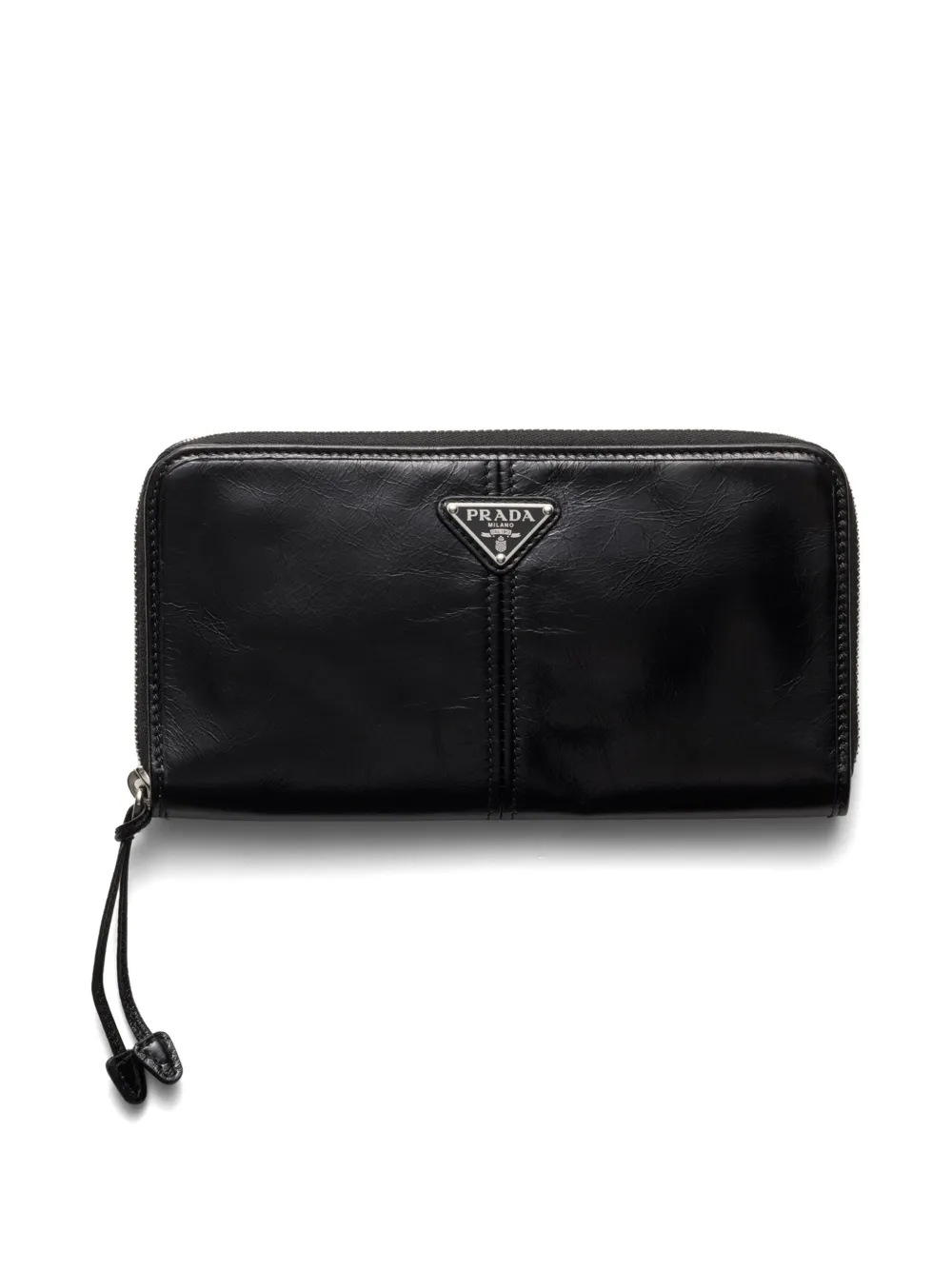 Prada Leather Wallet In Black