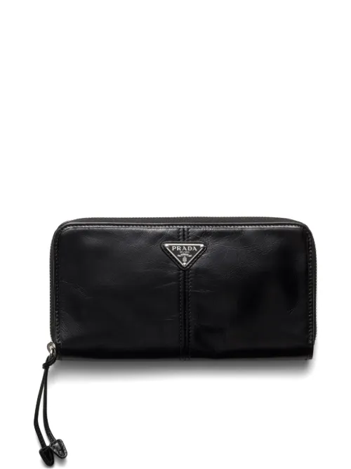 Prada portefeuille en cuir - Noir - Prada - Modalova
