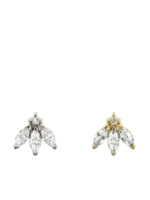 Lark & Berry 14kt gold The English Rose diamond earrings