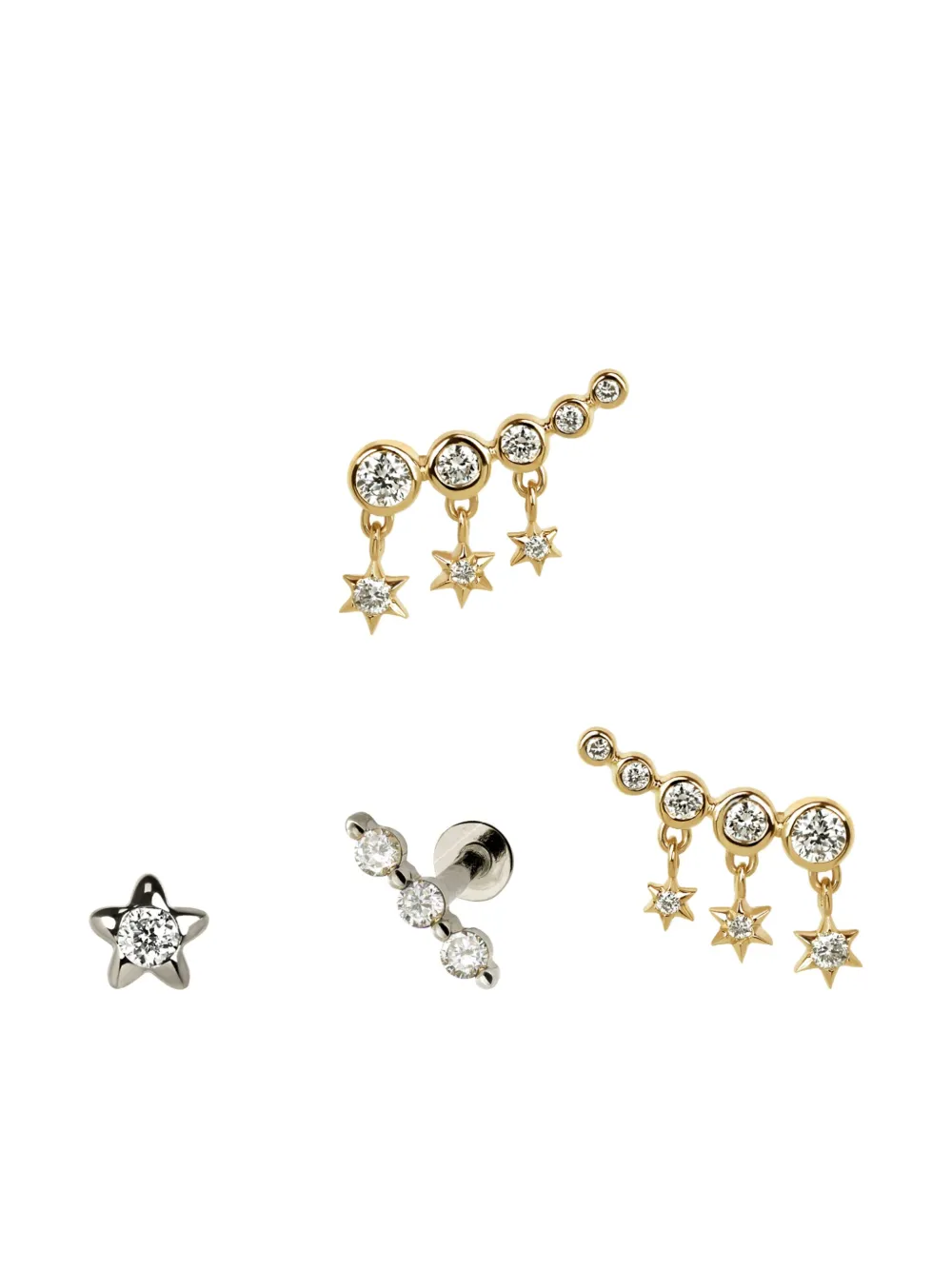 14K gold The Ethereal Serenity diamond earings