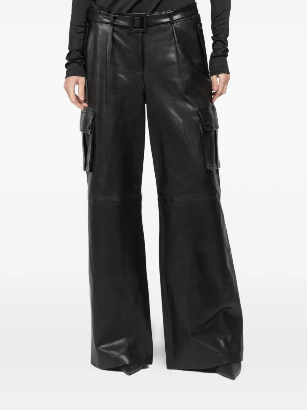 Jacob Lee cargo-pocket palazzo pants - Nero