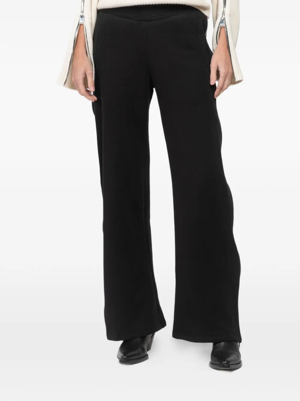 Jacob Lee zip-detail palazzo pants - Nero