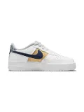 Nike Kids Air Force 1 Low '07 LV8 ""White Blue Void Metallic Gold"" sneakers