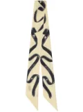 Burberry ribbon-print scarf - White
